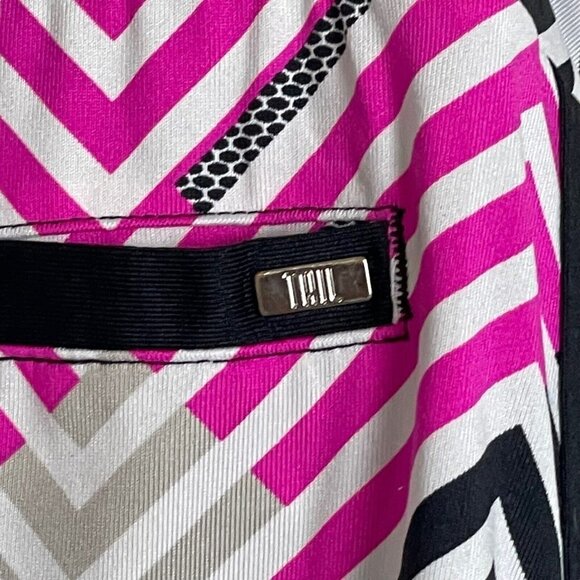 Tail White Label Skort Chevron A-Line Pockets Skirt Black Pink White Size XXL - Picture 5 of 8